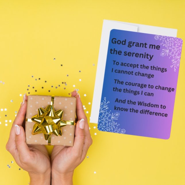 Cartes Pour Fêtes Annuelles La prière de sérénité (Créateur téléchargé)