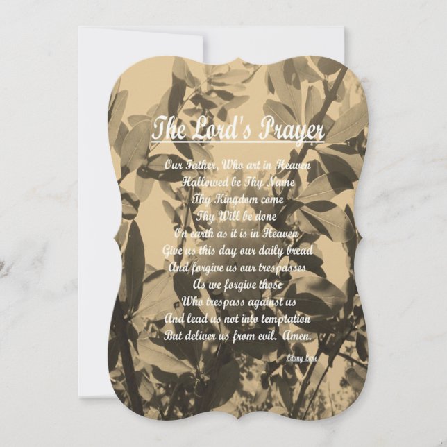 Cartes Pour Fêtes Annuelles La prière des seigneurs (Devant)