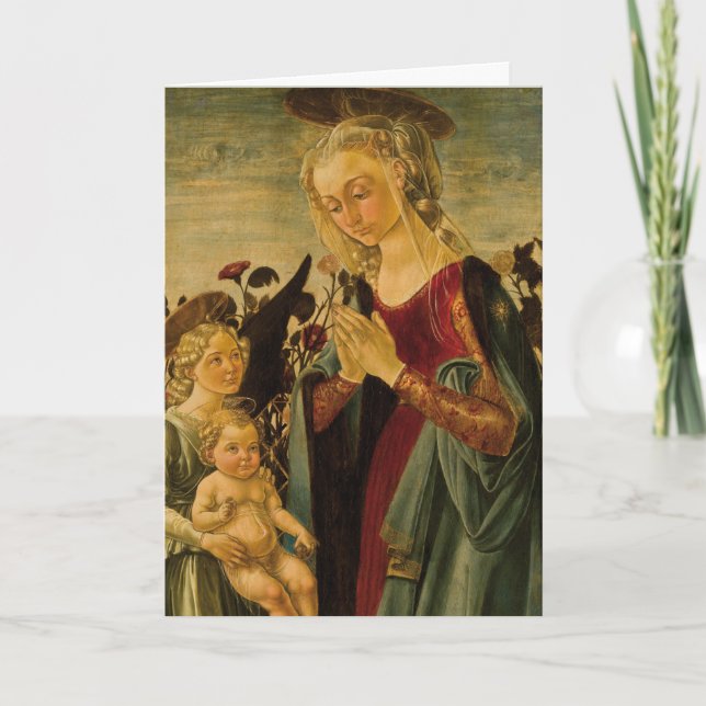 Cartes Pour Fêtes Annuelles La Renaissance italienne Madonna et enfant avec (Devant)