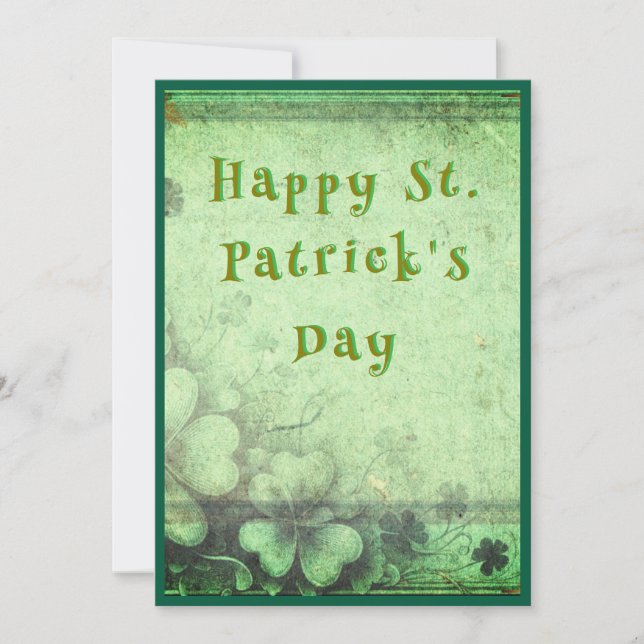 Cartes Pour Fêtes Annuelles La Saint-Patrick (Devant)