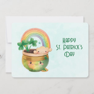 Cartes Pour Fêtes Annuelles La Saint-Patrick Fantaisie Arc-en-ciel & Trèfle