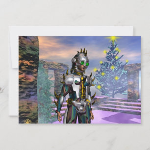 CARTES POUR FÊTES ANNUELLES LA SAINT-SYLVESTRE D'UN CYBORG