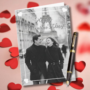 Cartes Pour Fêtes Annuelles La Saint-Valentin 2 Photo Élégant Moderne Personna