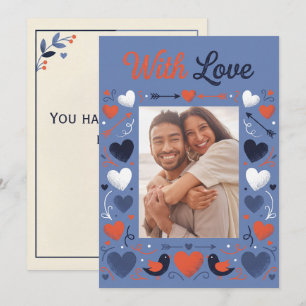 Cartes Pour Fêtes Annuelles La Saint-Valentin aux cœurs pointillés modernes 