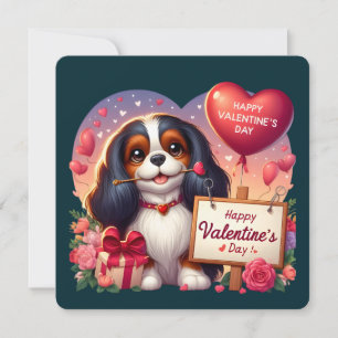 Cartes Pour Fêtes Annuelles La Saint-Valentin - Cavalier King Charles 5 - Cart