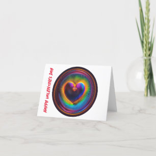 Cartes Pour Fêtes Annuelles La Saint-Valentin Cœur Arc-en-Ciel Art Numérique