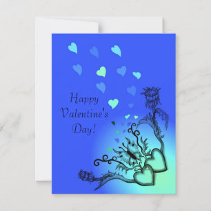 Cartes Pour Fêtes Annuelles La Saint-Valentin - cœur et papillon sur arc-en-ci