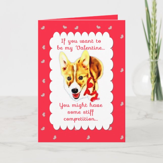 Cartes Pour Fêtes Annuelles La Saint Valentin de Corgi (Devant)
