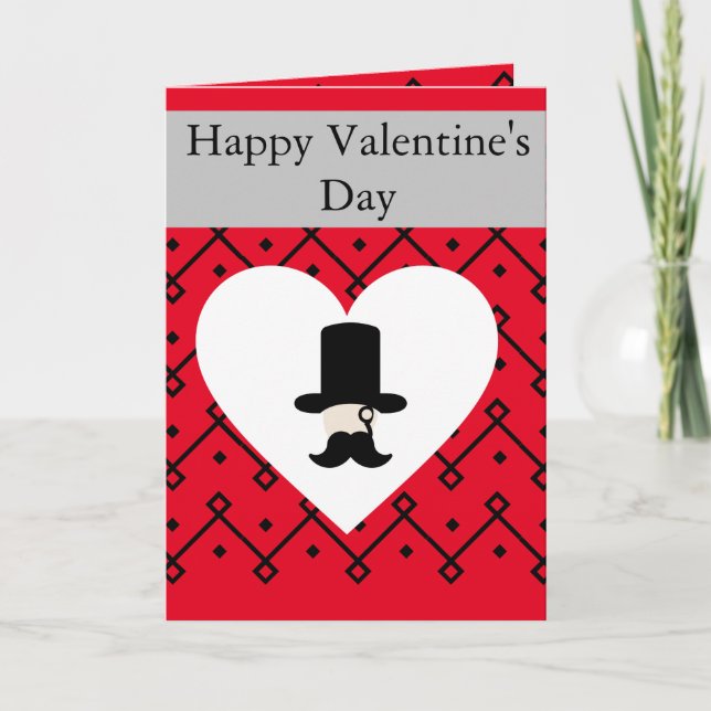 Cartes Pour Fêtes Annuelles La Saint-Valentin de Gentleman Texte modifiable (Devant)