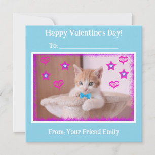 Cartes Pour Fêtes Annuelles La Saint-Valentin de la classe de Kitten Funky Enf