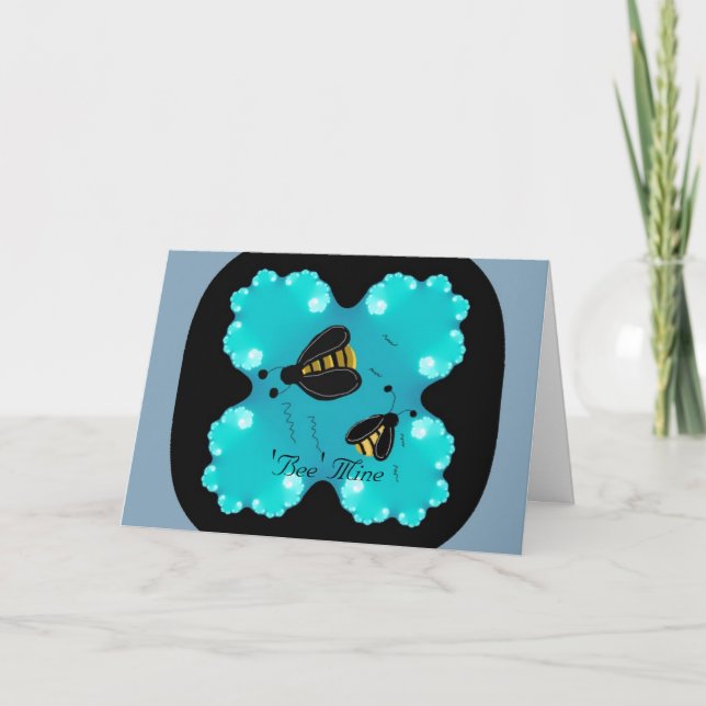 Cartes Pour Fêtes Annuelles La Saint-Valentin de la mine d'abeilles (Devant)