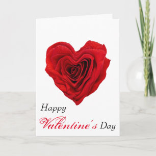 Cartes Pour Fêtes Annuelles La Saint Valentin de la Rose rouge en forme de coe