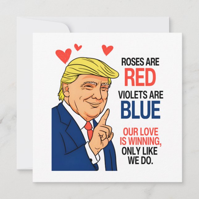 Cartes Pour Fêtes Annuelles La Saint-Valentin de Trump (Devant)