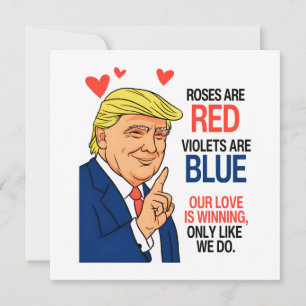 Cartes Pour Fêtes Annuelles La Saint-Valentin de Trump