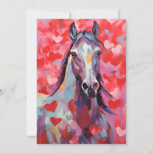 Cartes Pour Fêtes Annuelles La Saint-Valentin des chevaux