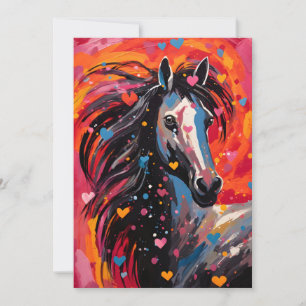 Cartes Pour Fêtes Annuelles La Saint-Valentin des chevaux