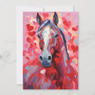 Cartes Pour Fêtes Annuelles La Saint-Valentin des chevaux