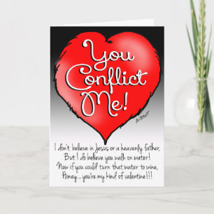 Cartes Pour Fêtes Annuelles La Saint-Valentin des non-croyants -