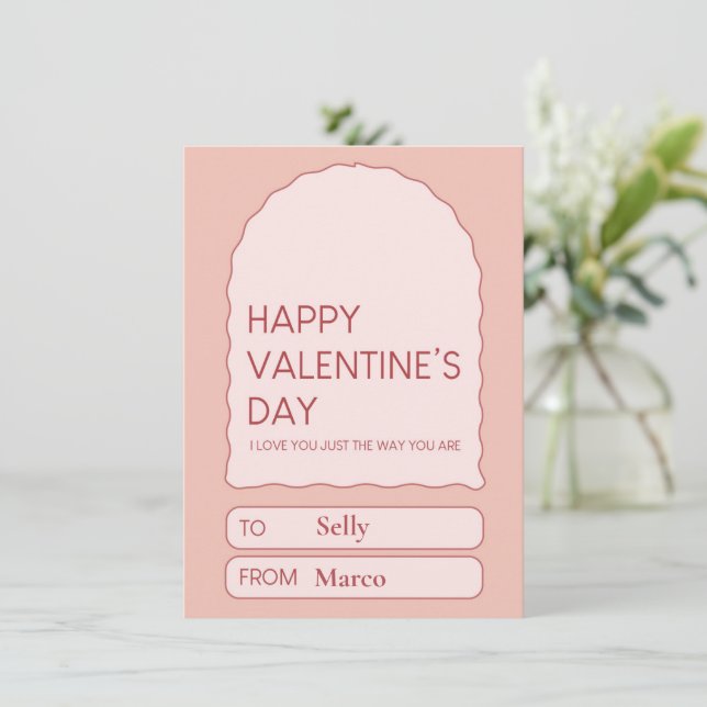 Cartes Pour Fêtes Annuelles La Saint-Valentin douce (Debout devant)