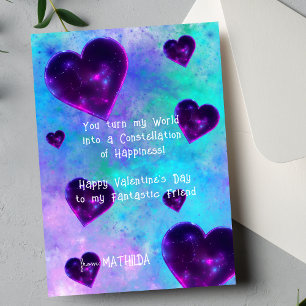 Cartes Pour Fêtes Annuelles La Saint-Valentin en classe de beaux enfants