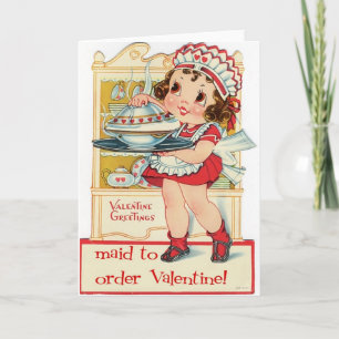 Cartes Pour Fêtes Annuelles La Saint Valentin, femme de ménage