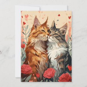 Cartes Pour Fêtes Annuelles La Saint-Valentin Maine Coon 