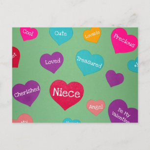 Cartes Pour Fêtes Annuelles La Saint Valentin pour une douce nièce !