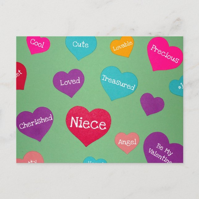 Cartes Pour Fêtes Annuelles La Saint Valentin pour une douce nièce ! (Devant)