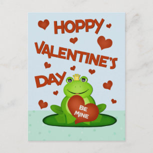 Cartes Pour Fêtes Annuelles La Saint-Valentin Prince Grenouille Drôle Mignon