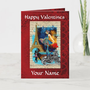 Cartes Pour Fêtes Annuelles La Saint Valentin romantique parisienne