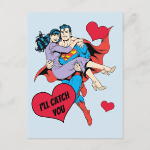 Cartes Pour Fêtes Annuelles La Saint-Valentin Superman   Je vais vous attraper
