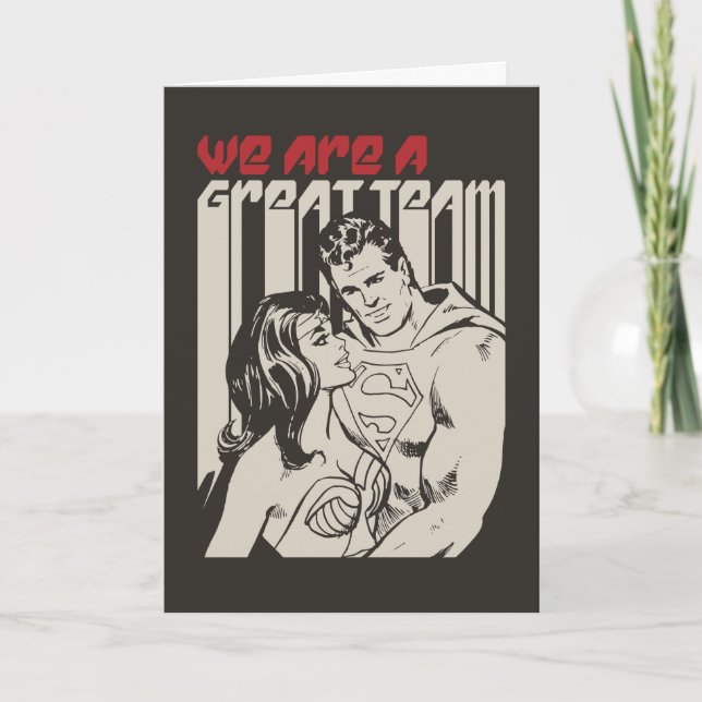 Cartes Pour Fêtes Annuelles La Saint-Valentin Superman | Nous Sommes Une Grand (Devant)