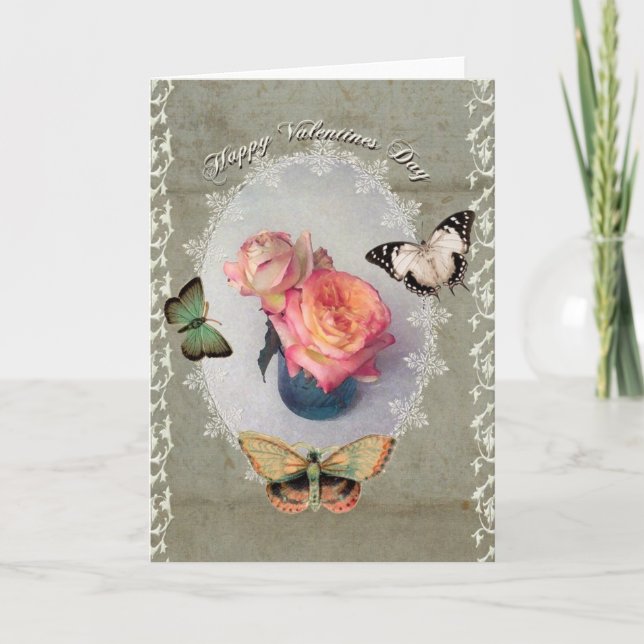 Cartes Pour Fêtes Annuelles La Saint-Valentin victorienne (Devant)