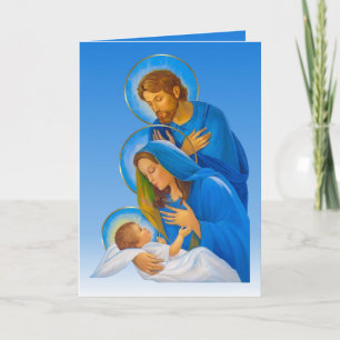 Cartes Pour Fêtes Annuelles La Sainte Famille - Nativité - Naissance du bébé J