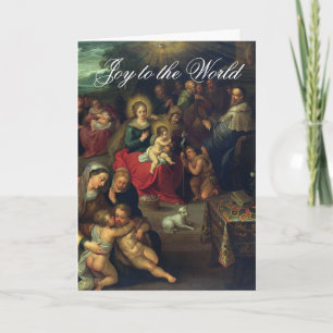 Cartes Pour Fêtes Annuelles La Sainte Parenté Bébé Jésus Vœux de Noël