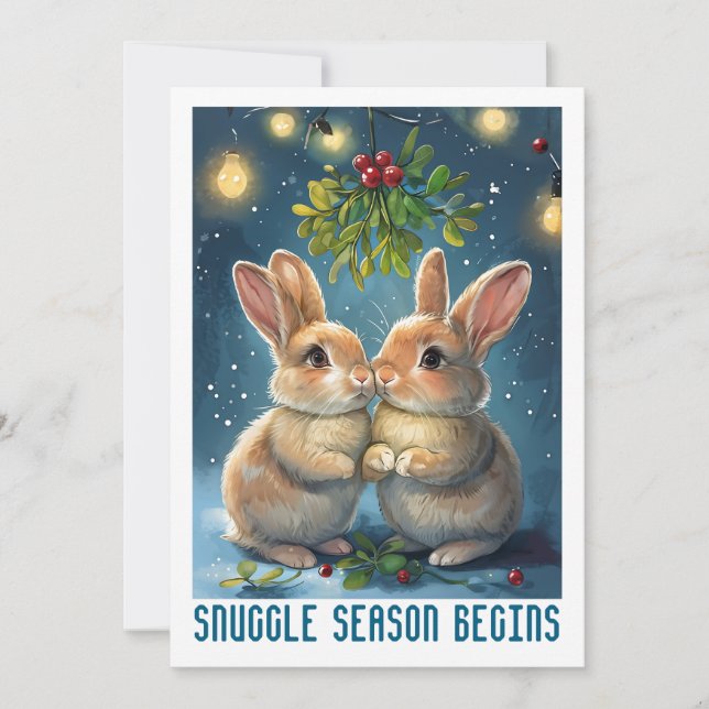 Cartes Pour Fêtes Annuelles La Saison des Câlins Commence (Devant)