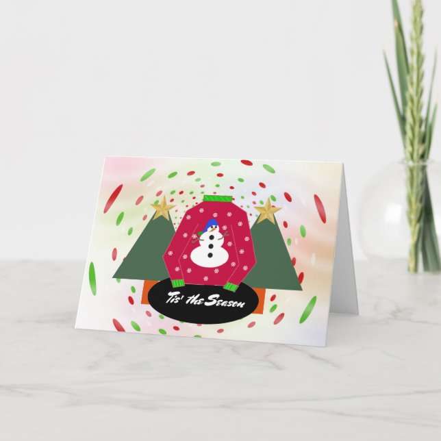 Cartes Pour Fêtes Annuelles La saison des pulls de Noël laids nostalgie (Devant)