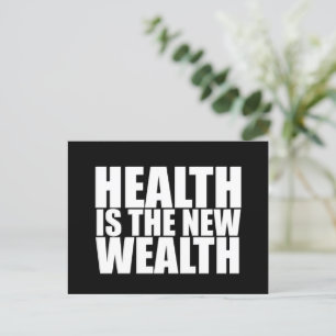 Cartes Pour Fêtes Annuelles La santé est la nouvelle richesse