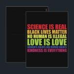 Cartes Pour Fêtes Annuelles La science est réelle Les vies noires comptent Fie<br><div class="desc">La science est réelle Les vies noires comptent Fierté LGBT</div>