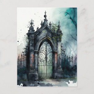 Cartes Pour Fêtes Annuelles La série Porte de Cimetière Gothique Design 11