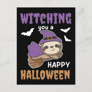 Cartes Pour Fêtes Annuelles La sorcière de paresse vous souhaite un joyeux Hal