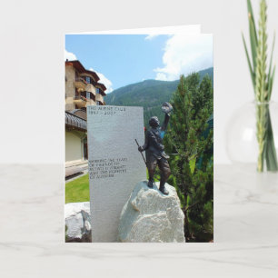 Cartes Pour Fêtes Annuelles La statue du Club Alpin