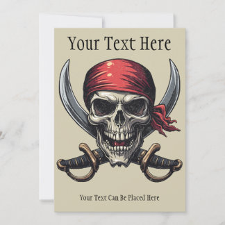 Cartes Pour Fêtes Annuelles La taverne Sea Pirate - Crâne en os