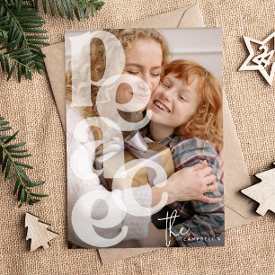 Cartes Pour Fêtes Annuelles La typographie de superposition de la PAIX