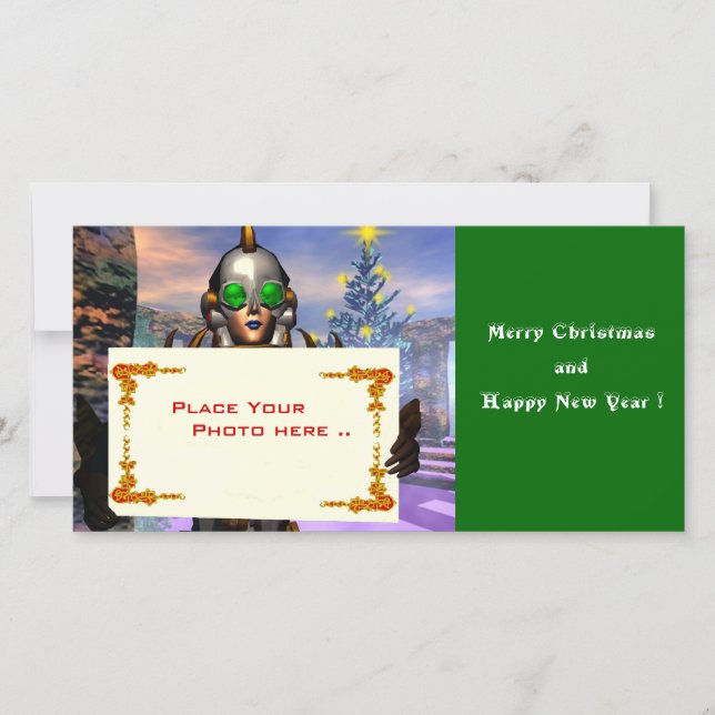 CARTES POUR FÊTES ANNUELLES LA VEILLE DU NOUVEL AN D'UN CYBORGE (Devant)