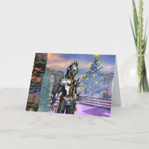 CARTES POUR FÊTES ANNUELLES LA VEILLE D'UN CYBORG DE NOUVEL AN A BAISSÉ...