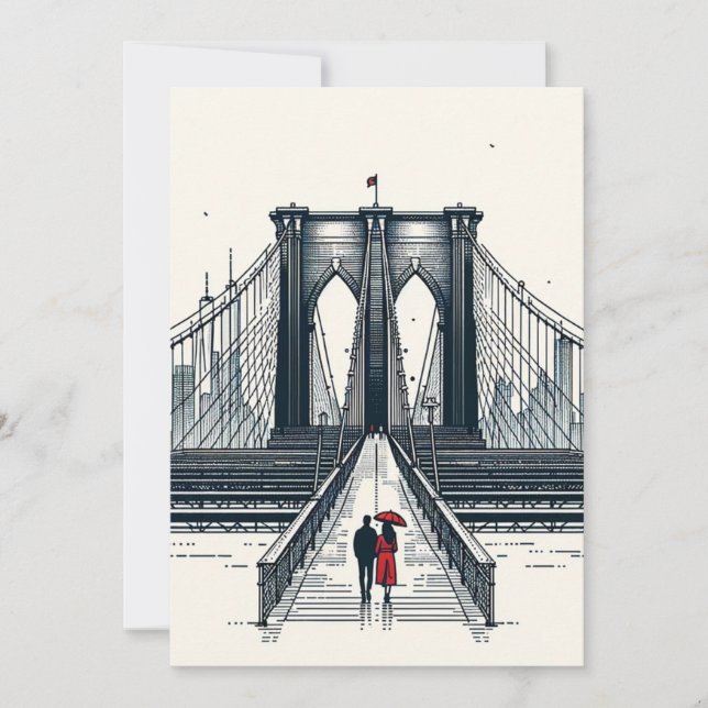 Cartes Pour Fêtes Annuelles La vibration de l'amour à NYC - Saint-Valentin mod (Devant)