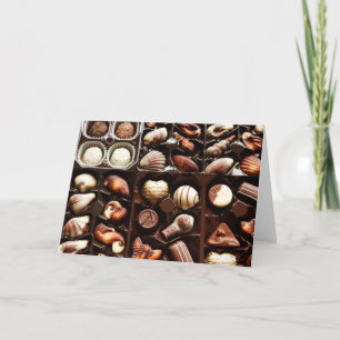 Cartes Pour Fêtes Annuelles La vie est comme une boîte de chocolats dessert do