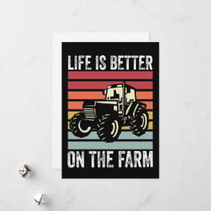 Cartes Pour Fêtes Annuelles La vie est meilleure à la ferme - Amoureux de l'ag