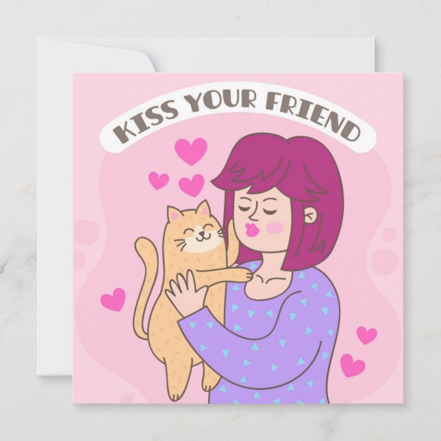 Cartes Pour Fêtes Annuelles La Vie Est Meilleure Avec Les Chats (Devant)